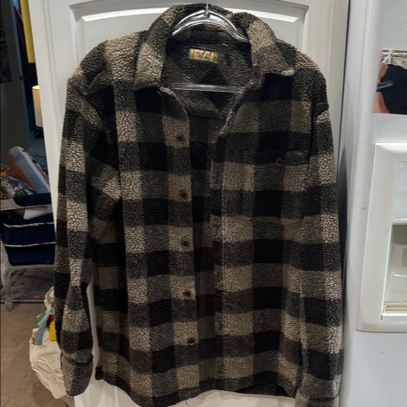 True Grit Dry Goods brown Plaid Button up Jacket Mens Medium